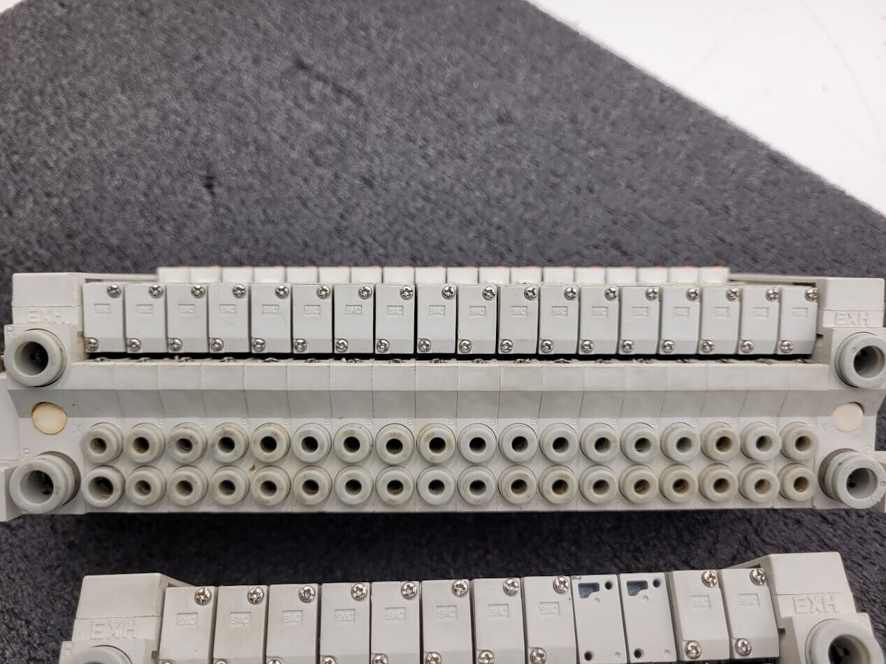 2x SMC Valve Block Solenoid Manifold VQ1200-5 VQ1100-5 24VDC 30 Valves Lot B