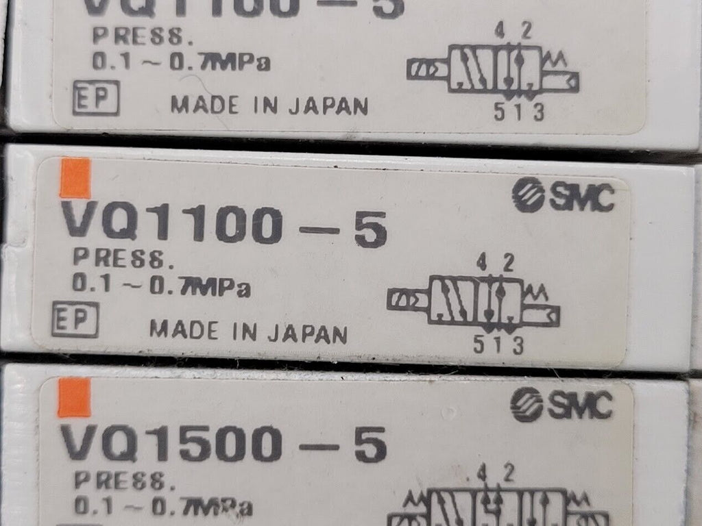 2x SMC Valve Block Solenoid Manifold VQ1200-5 VQ1100-5 24VDC 30 Valves Lot B