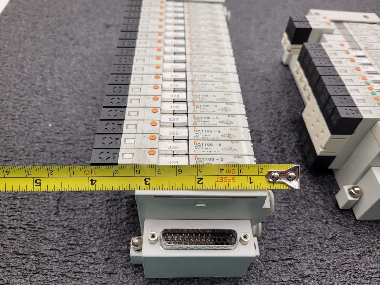 2x SMC Valve Block Solenoid Manifold VQ1200-5 VQ1100-5 24VDC 30 Valves Lot B