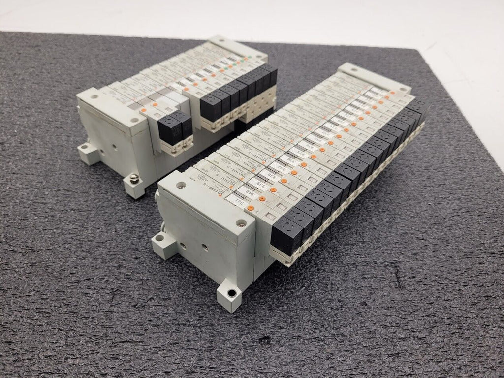 2x SMC Valve Block Solenoid Manifold VQ1200-5 VQ1100-5 24VDC 30 Valves Lot B