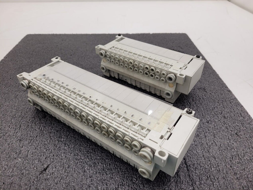 2x SMC Valve Block Solenoid Manifold VQ1200-5 VQ1100-5 24VDC 30 Valves Lot B