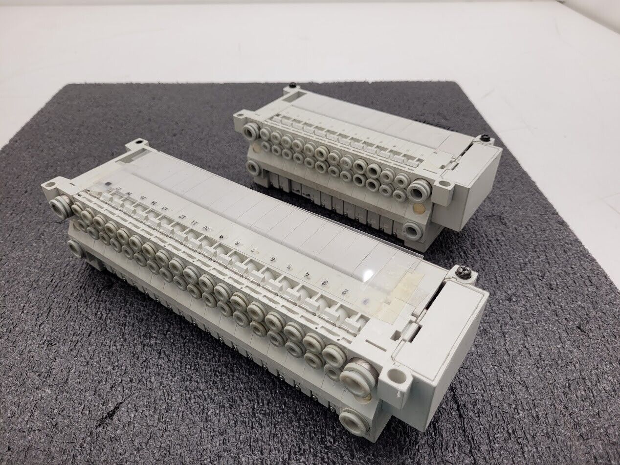 2x SMC Valve Block Solenoid Manifold VQ1200-5 VQ1100-5 24VDC 30 Valves Lot B