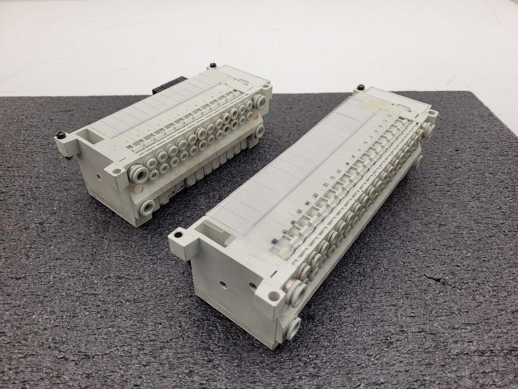 2x SMC Valve Block Solenoid Manifold VQ1200-5 VQ1100-5 24VDC 30 Valves Lot B