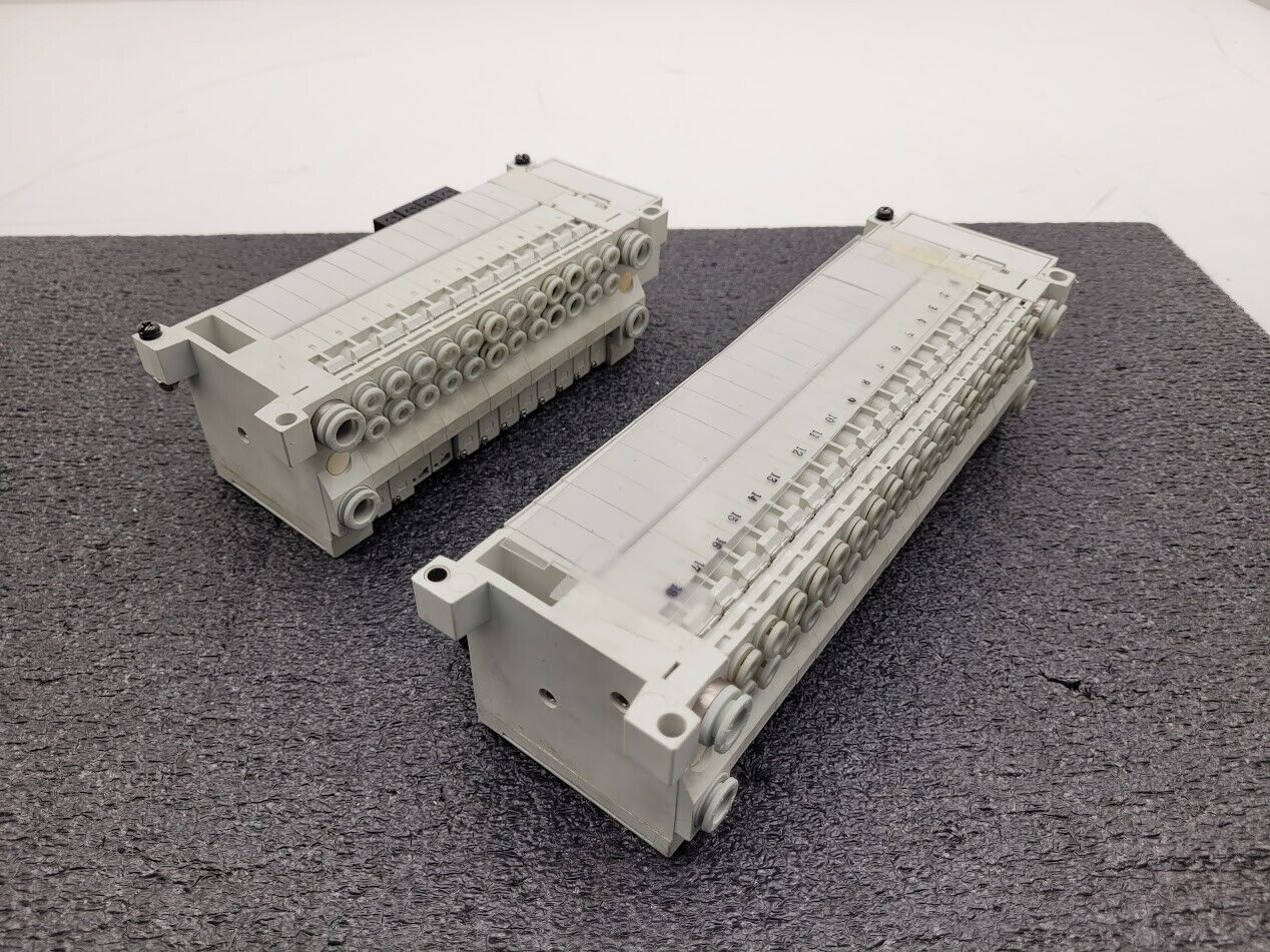 2x SMC Valve Block Solenoid Manifold VQ1200-5 VQ1100-5 24VDC 30 Valves Lot B