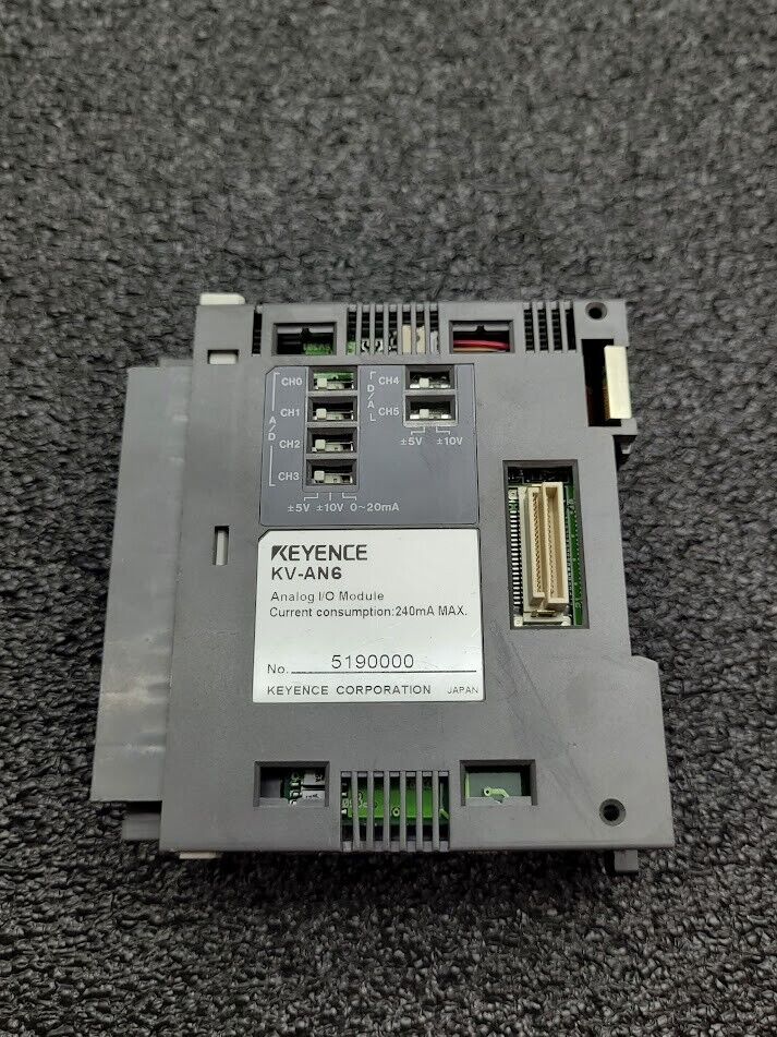 Keyence KV-AN6 Analog I/O module KV-300 I/O PLC Control Module Din Rail