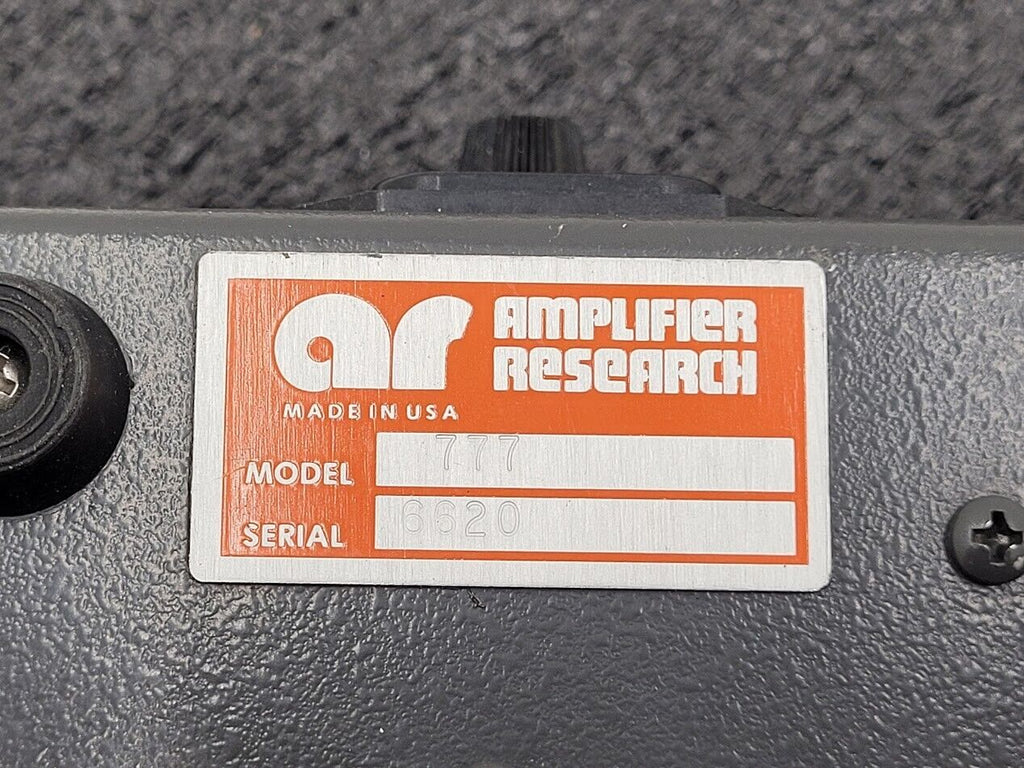 Amplifier Research Model 777 10kHz - 220MHz Solid State Leveling Preamplifier