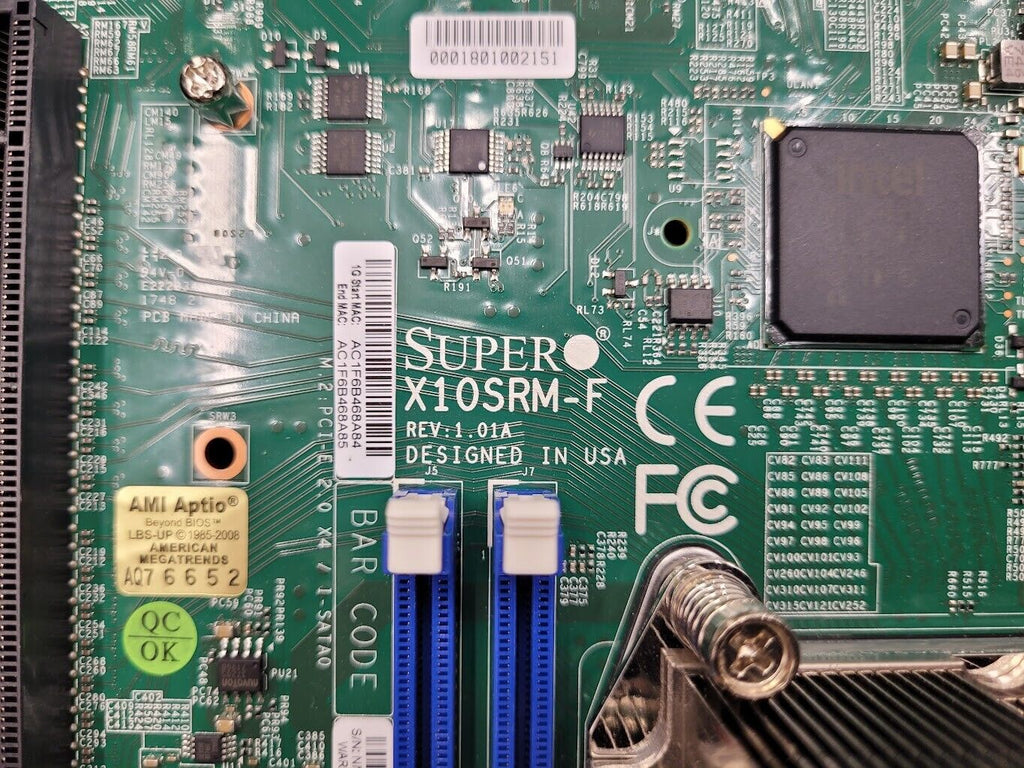 Supermicro X10SRM-F E5-2670V3 Intel C612 LGA2011-3 DDR4 ECC Motherboard 32GB Ram