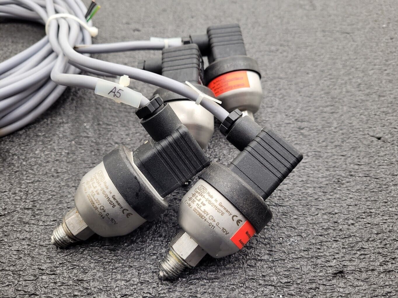 Lot of 4x Jumo 4341-010/011/076 Pressure Transmitter 0-6 bar 0-87 PSI Range