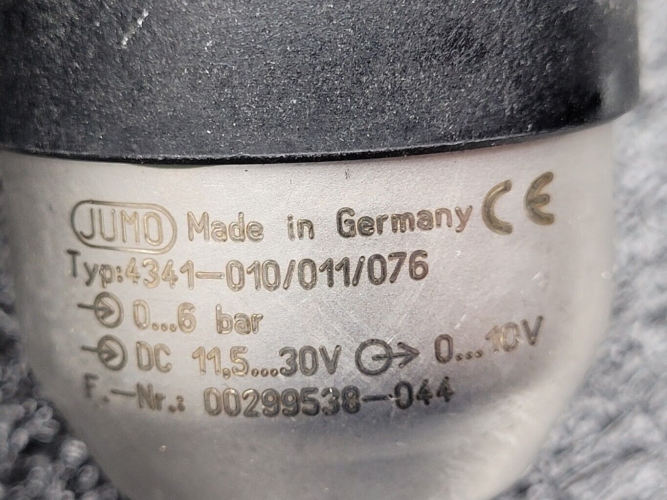 Lot of 4x Jumo 4341-010/011/076 Pressure Transmitter 0-6 bar 0-87 PSI Range