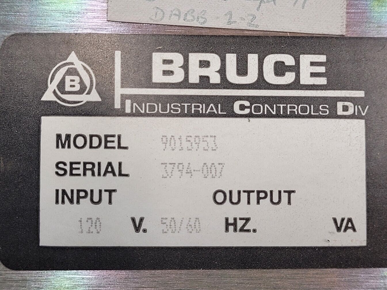 Bruce BTU International 9015953 Rev 1 WASA 8107 Gas Control V-CVD Module Unit B