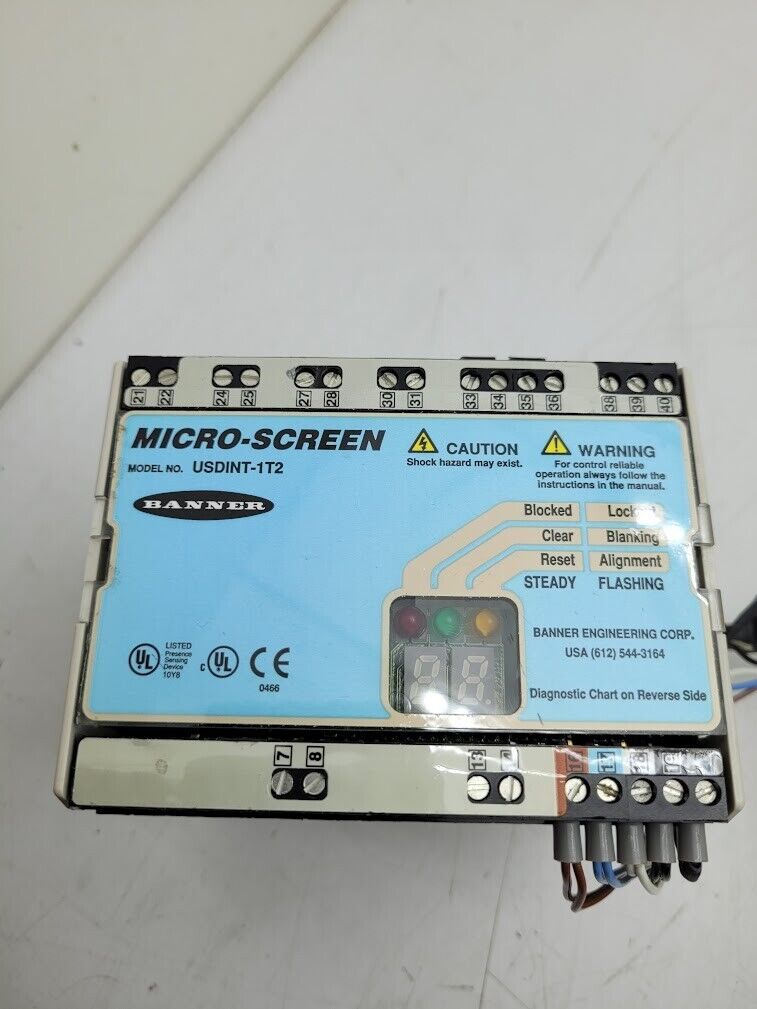 Banner USE824NP2 & USR824NP2 MICRO-SCREEN 9.4" Light Curtain Screen Set Tested