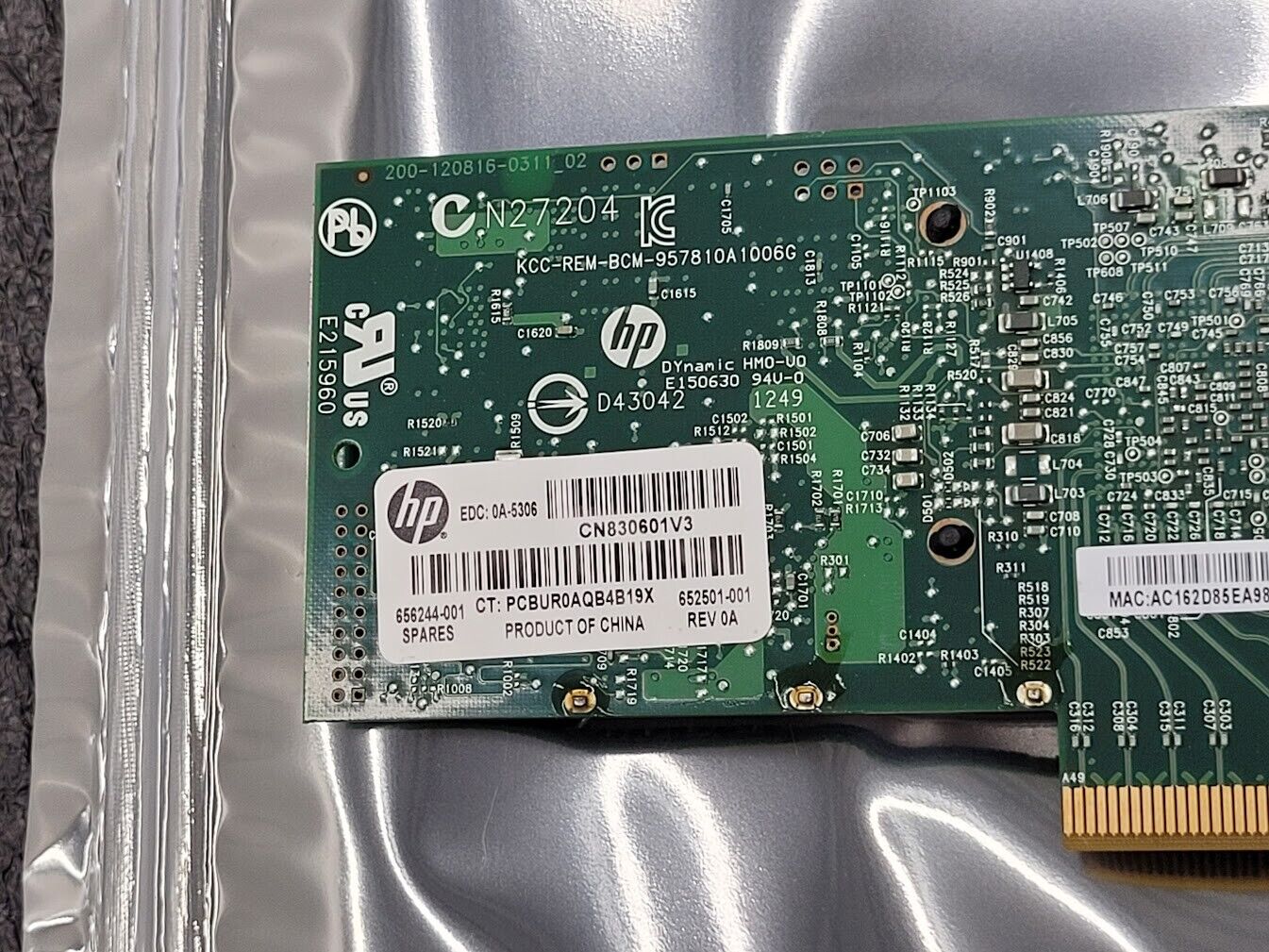 530SFP+ HP Dual Port 10GB SFP+ Ethernet Adapter Card PCIe 656244-001 652503-B21