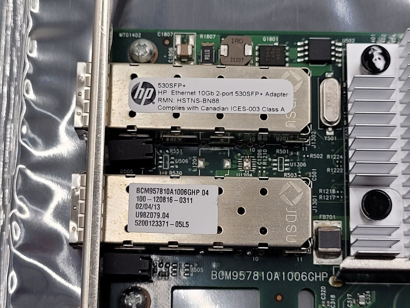 530SFP+ HP Dual Port 10GB SFP+ Ethernet Adapter Card PCIe 656244-001 652503-B21