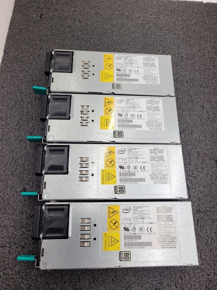 Lot of 4x Intel DPS-750XB A 750W 80+ Platinum Redundant Server Power Supply