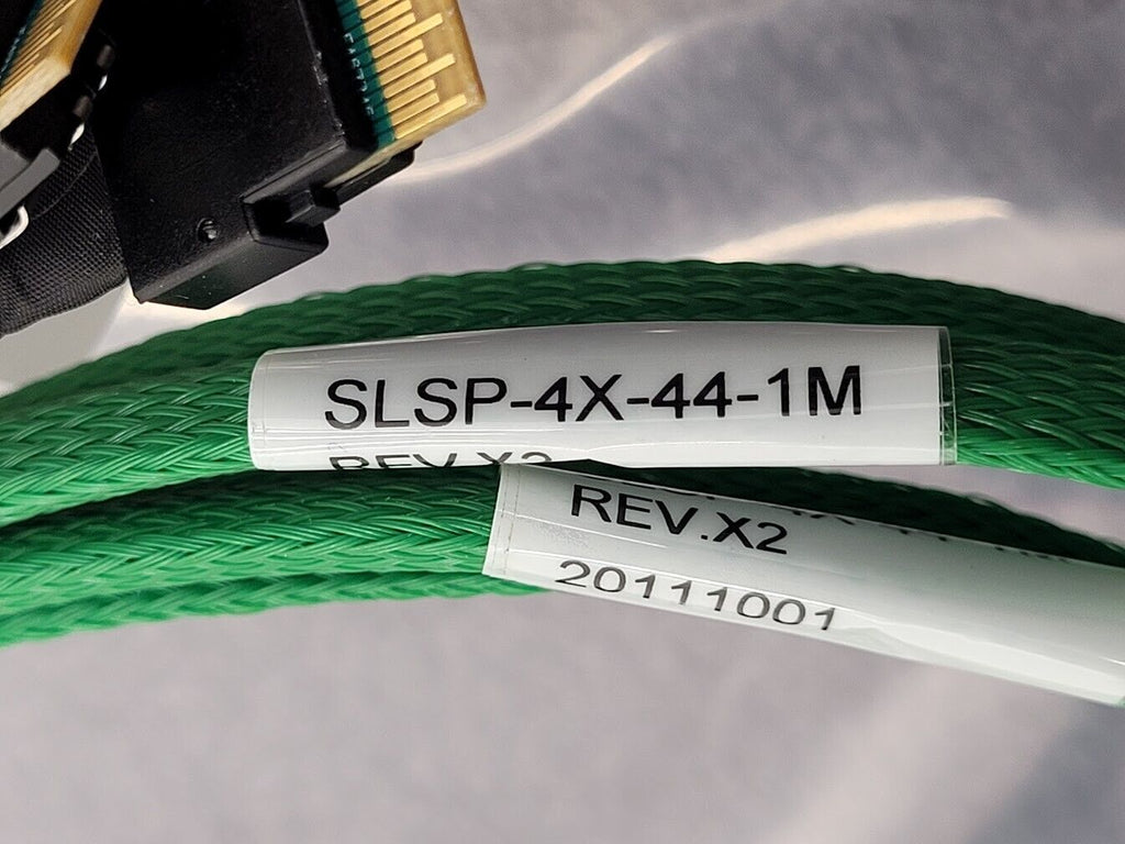 Lot of 2x SFF-8644 Mini SAS HD to Slimline x4 SFF-8654 4i Straight 38 Pin Cable
