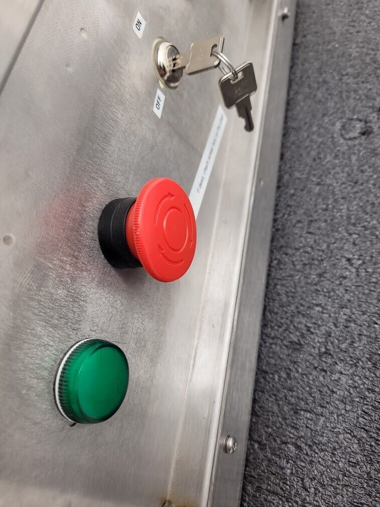 3x Custom Idec EMO Keyed Switch Power Panel On-Off System Panels