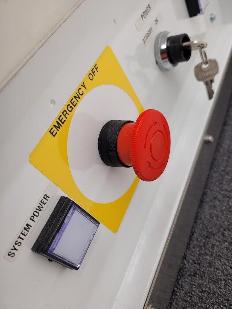 3x Custom Idec EMO Keyed Switch Power Panel On-Off System Panels