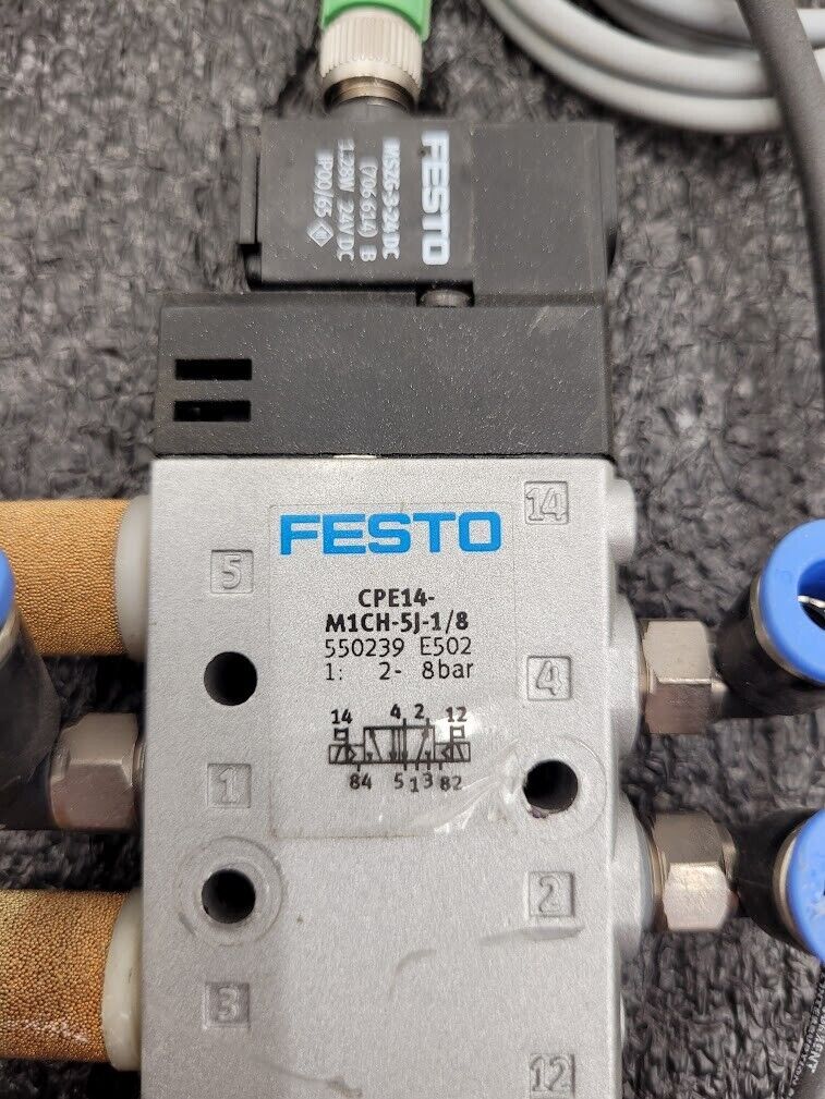 Lot 8 of Festo Electro Pneumatic Solenoid Valve Manifold Robot Control 24VDC