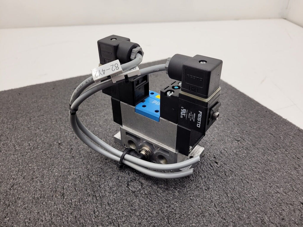 Festo Dual Pneumatic Valve Block MN1H-5/3G-D-1-S-C 15968  -13 to 240 psi INPUT