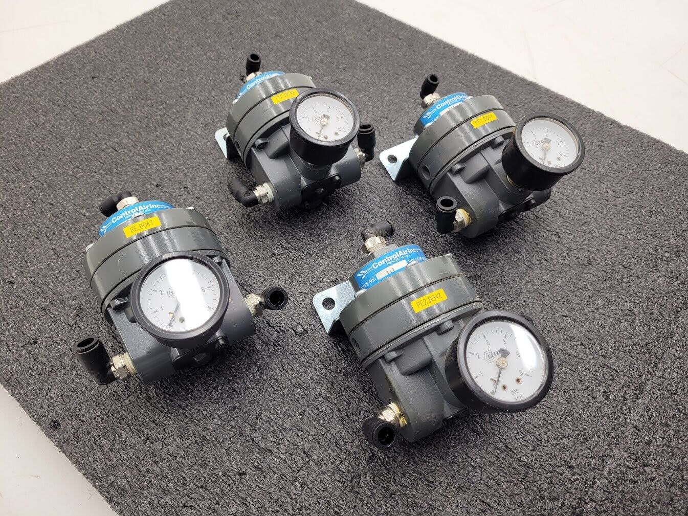 Lot of 4x ControlAir Type 600 Volume Booster 1:1 Ratio 250psi 1/4" NPT Ports