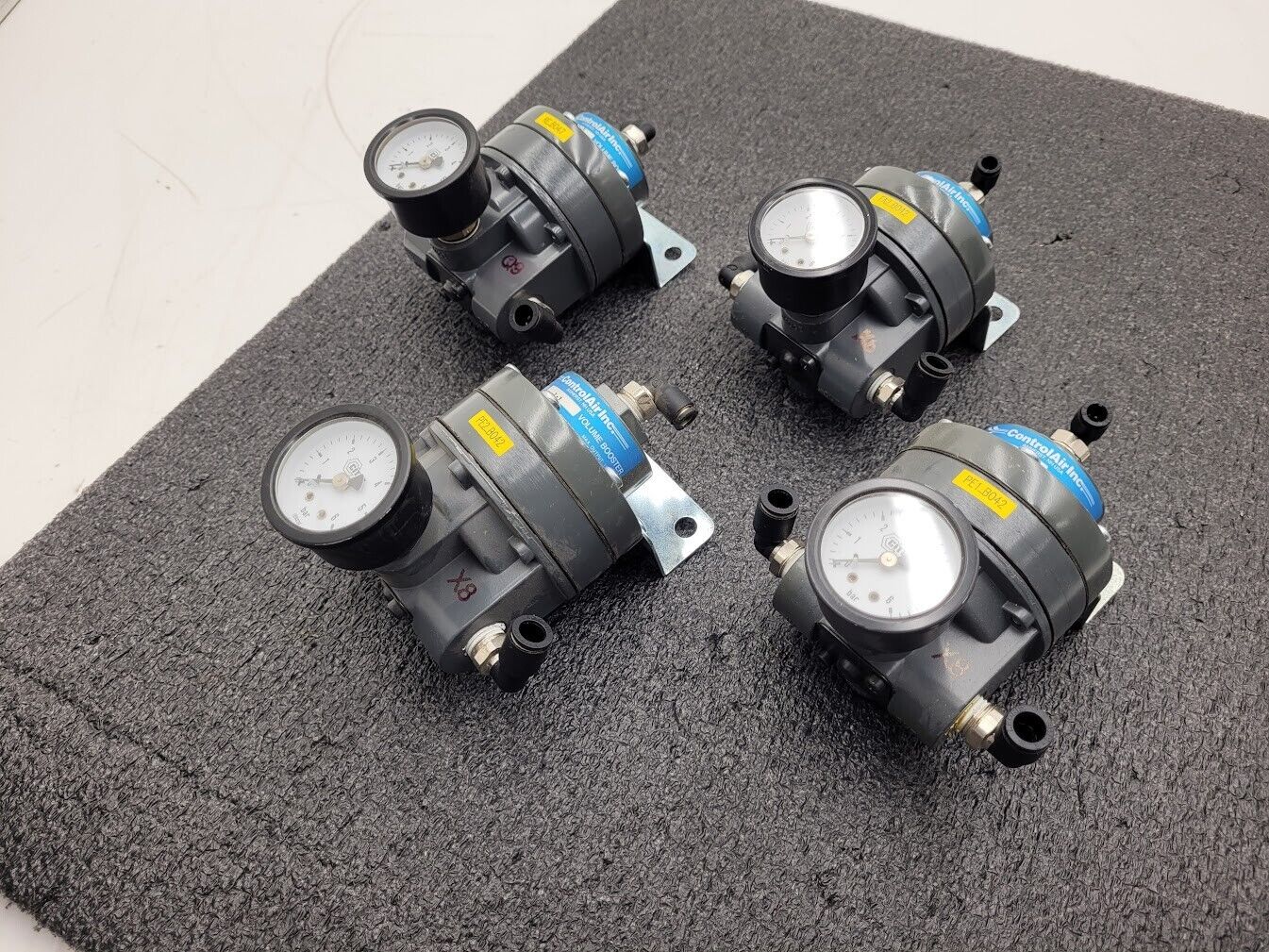 Lot of 4x ControlAir Type 600 Volume Booster 1:1 Ratio 250psi 1/4" NPT Ports