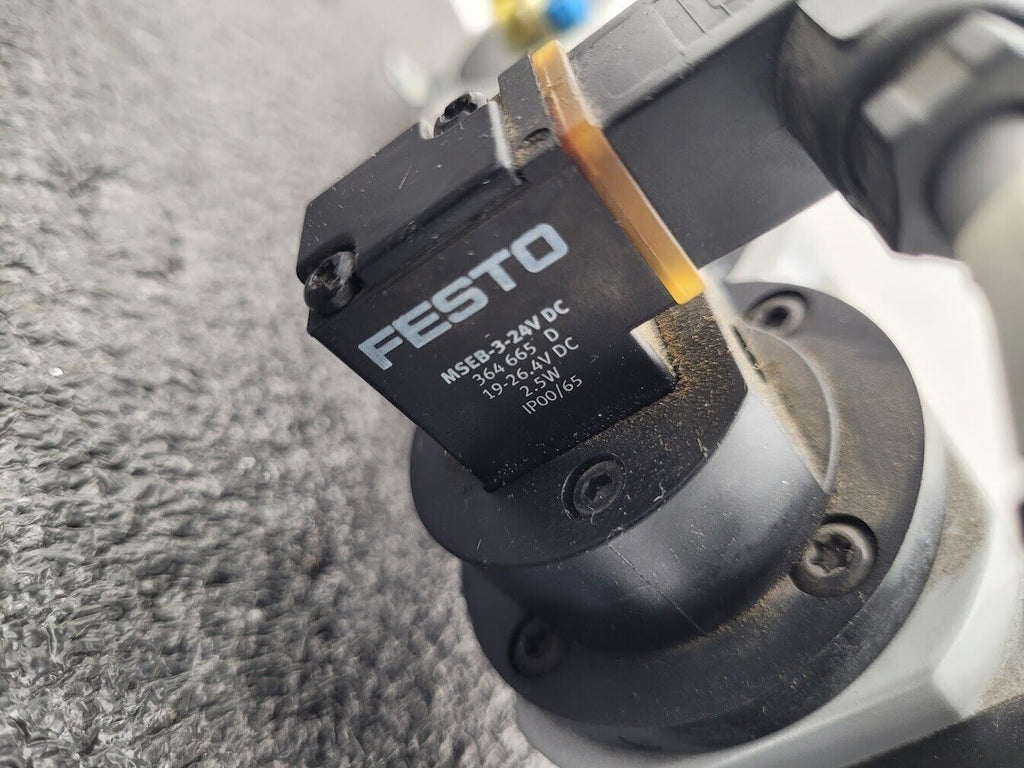 Lot of 2x Festo Air Pneumatic Solenoid On/Off Piston Gate Shut Off + Lubricator