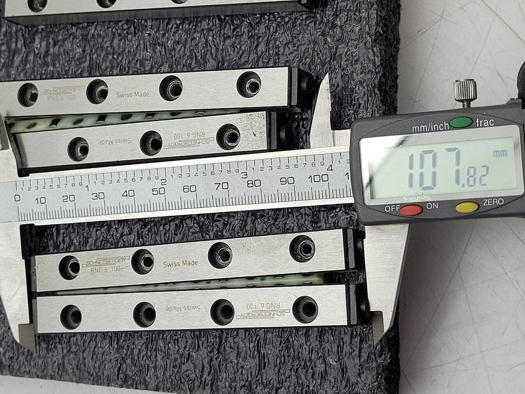 8x Schneeberger RNG 6 100 Linear Bearings Stage Guide Cross Roller Guideway