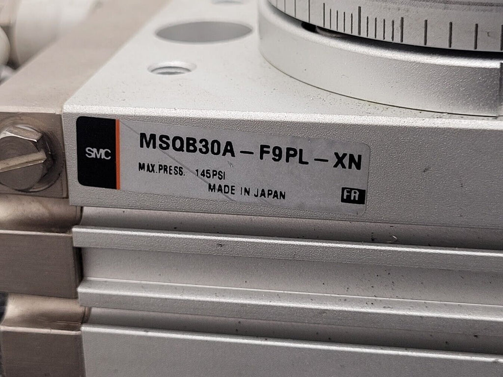 SMC MSQB30A-F9PL-XN Pneumatic 180 Degree Rotary Table 145psi 2x D-F9P Sensors