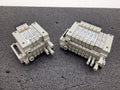 2x SMC Pneumatic Valve Block Solenoid Manifold 24VDC 12 Valves Total Lot E