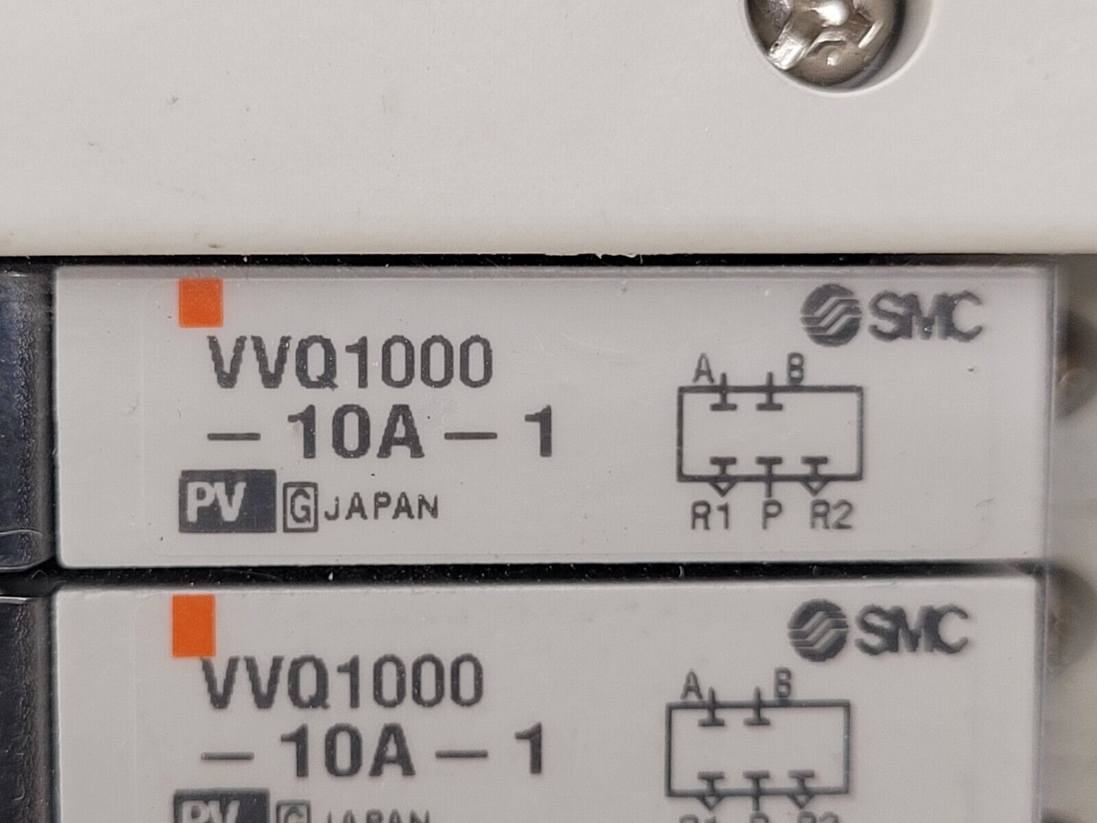 2x SMC Pneumatic Valve Block Solenoid Manifold 24VDC 12 Valves Total Lot E