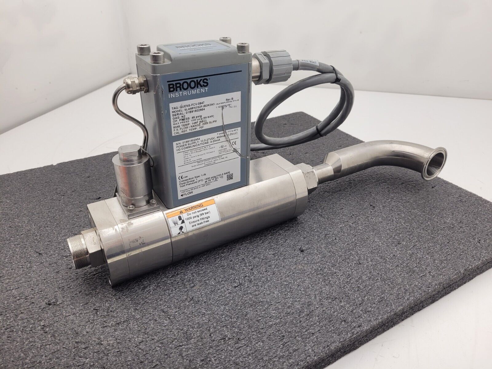 Brooks Thermal Mass Flow SlamF Series Flow Meter SLAMF53S2FJB2K2A3 N2 2000 SLPM