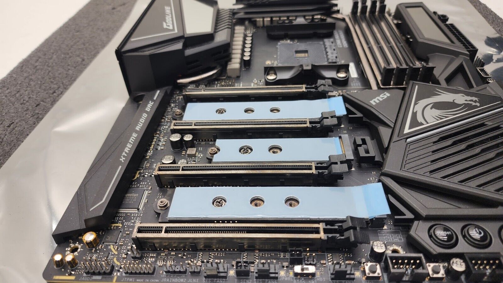 MSI MEG X570 GODLIKE Motherboard AMD AM4 DDR4 E-ATX Mainboard Parts or Repair