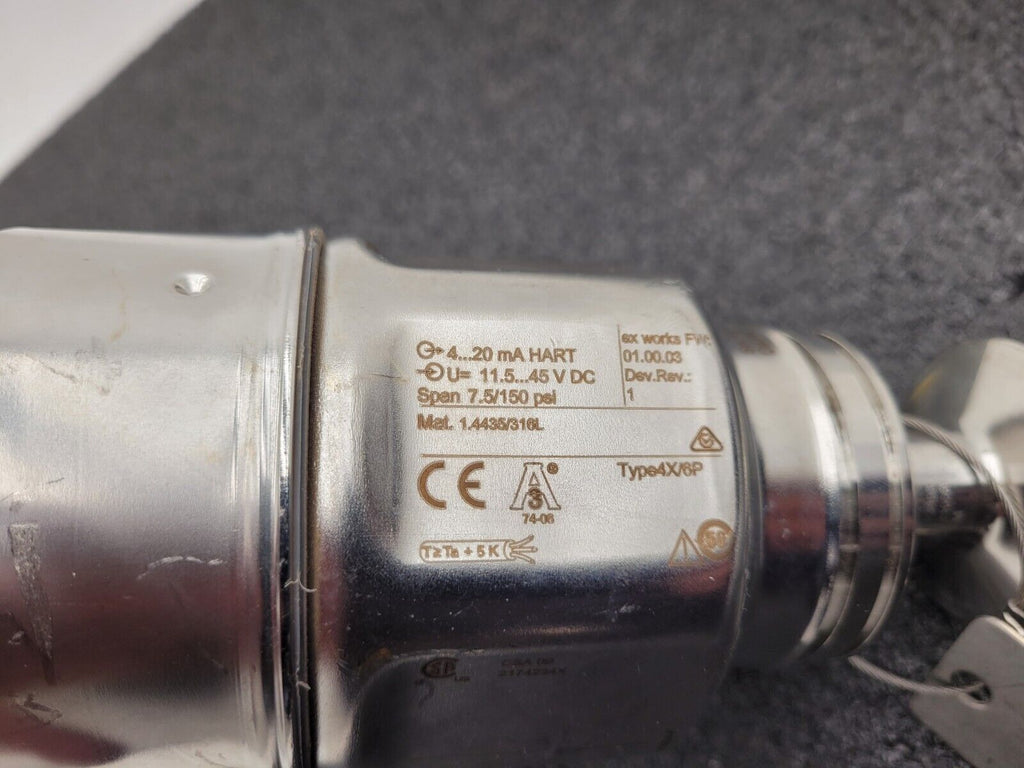 Endress & Hauser Cerabar M PMP51-8CH64/0 Pressure Sensor Transmitter -15 -150PSI