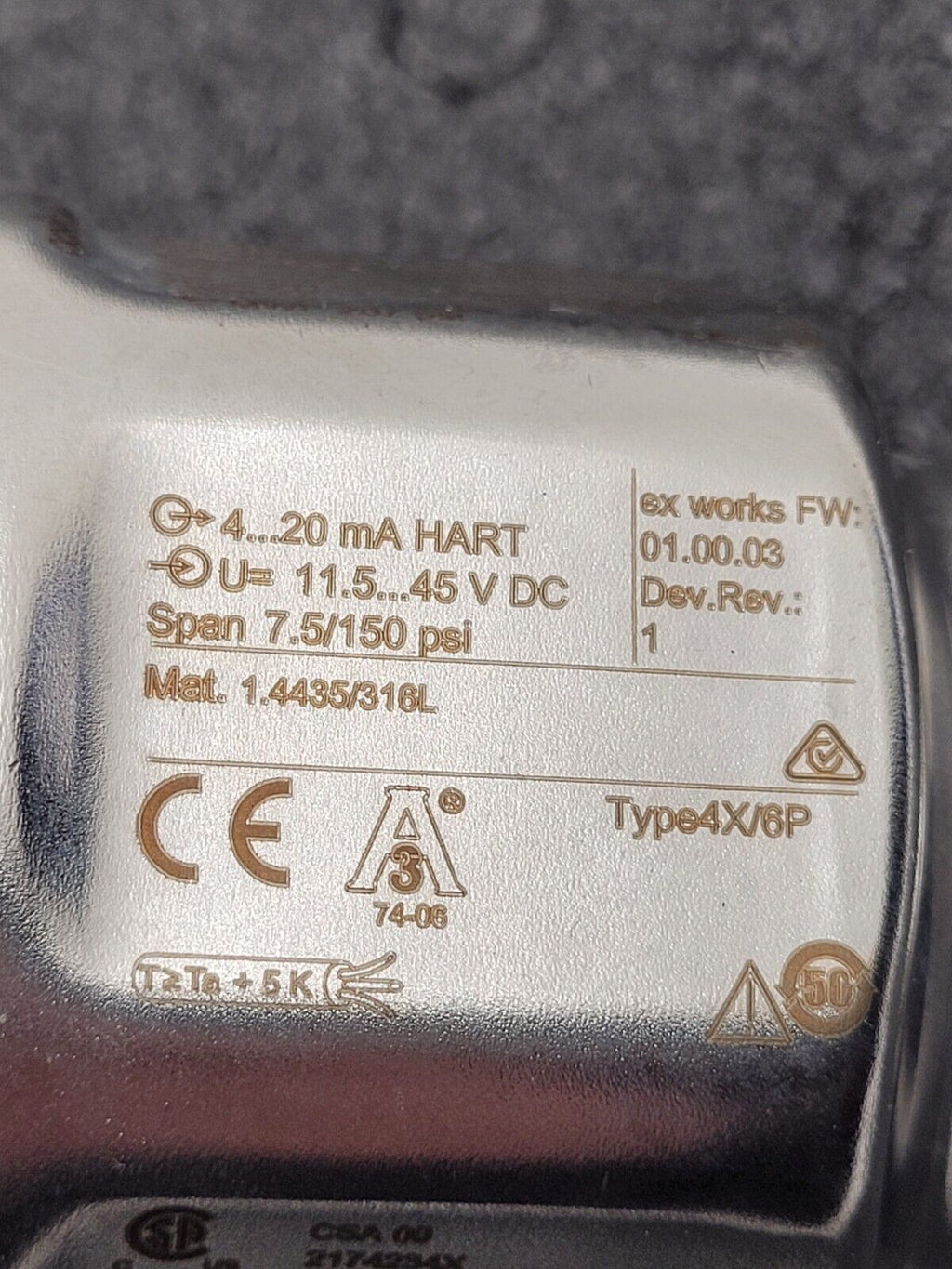 Endress & Hauser Cerabar M PMP51-8CH64/0 Pressure Sensor Transmitter Unit B