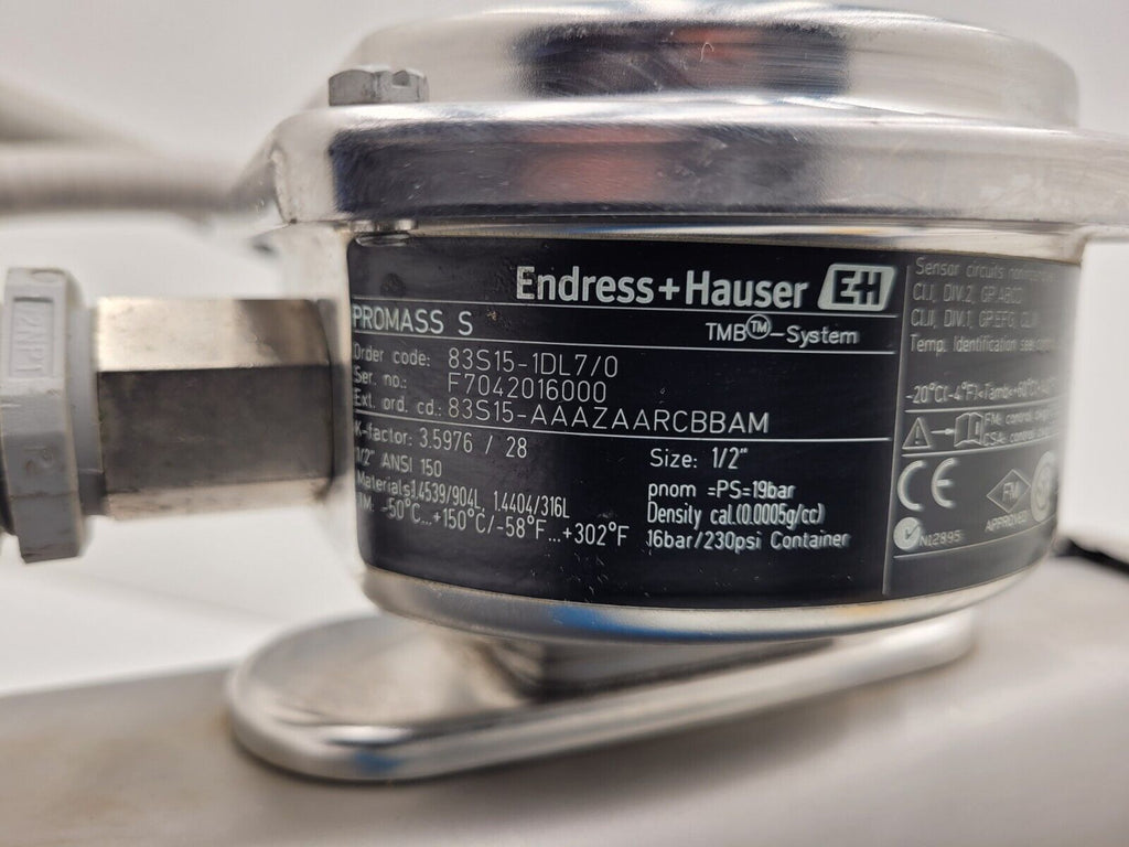 Endress+Hauser PROMASS S Mass Flowmeter 83S15-1DL7/0 Flow Controller +XMTR C