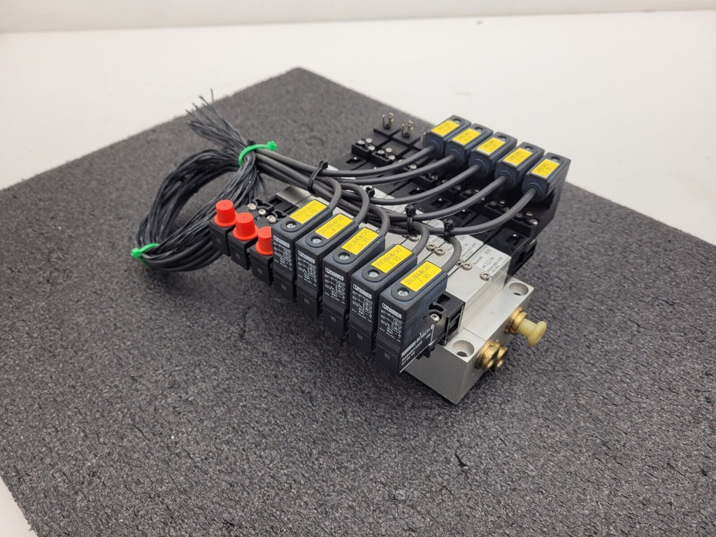 BOSCH Rexroth R424B03415 Pnuematic Solenoid 8x Valve Block Stack Unit A