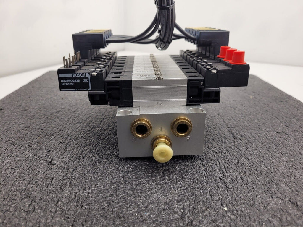 BOSCH Rexroth R424B03415 Pnuematic Solenoid 8x Valve Block Stack Unit A