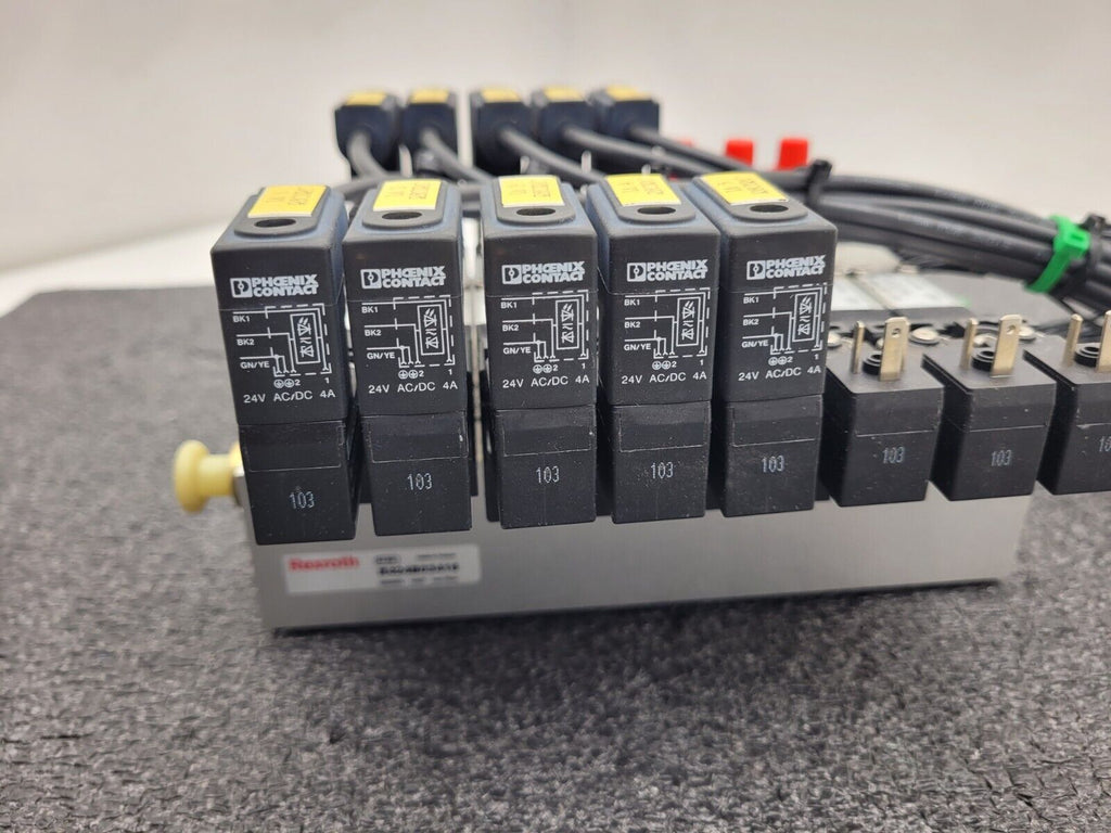 BOSCH Rexroth R424B03415 Pnuematic Solenoid 8x Valve Block Stack Unit A
