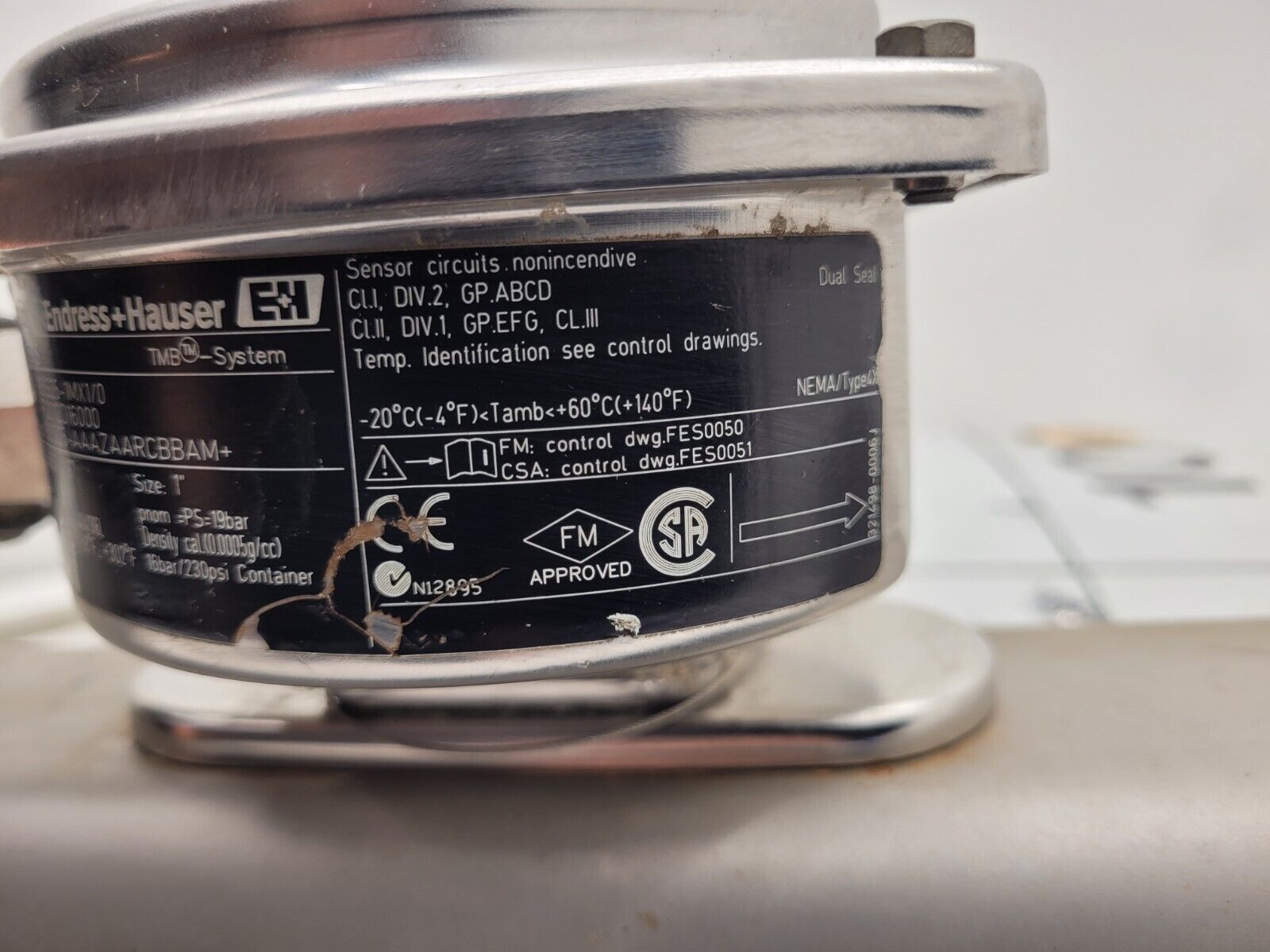 Endress+Hauser PROMASS S Mass Flowmeter 83S25-1MX1/0 Flow Controller +XMTR B