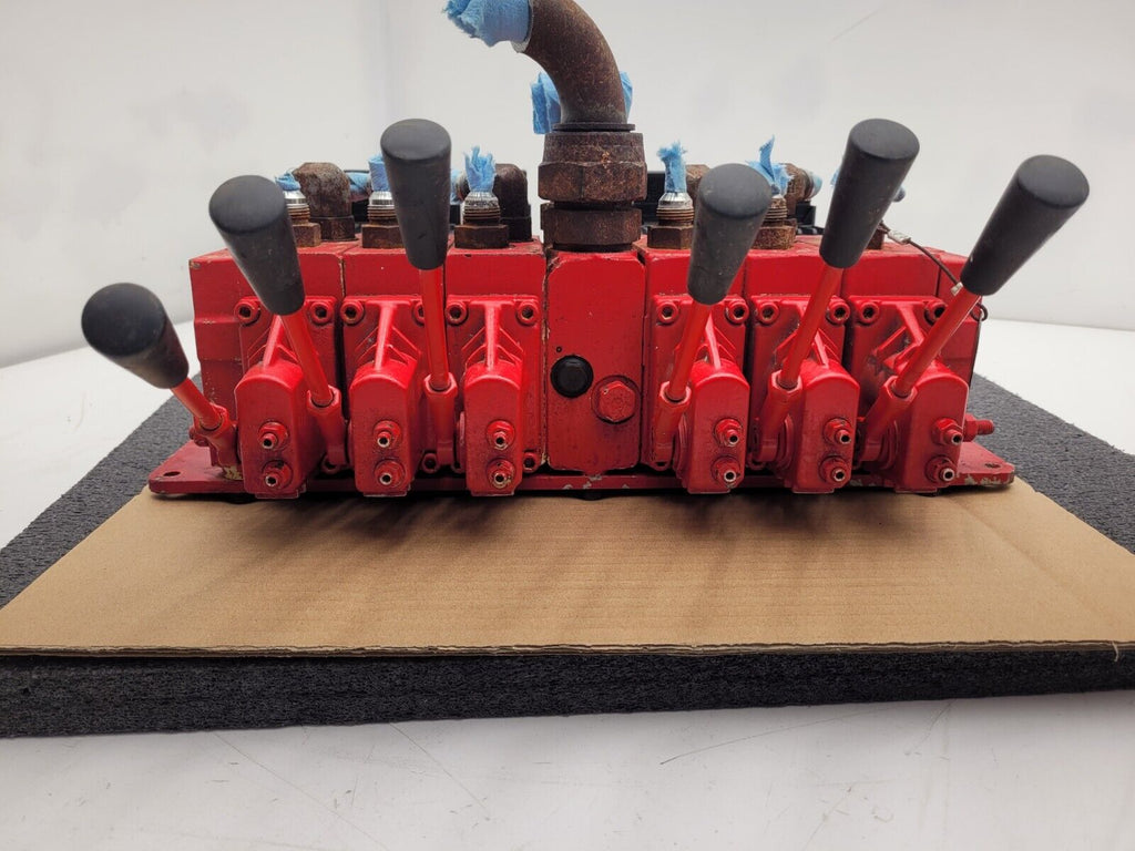 Norcan Proportional 6x Valve Block with Solenoid Controls Manual Lever Override