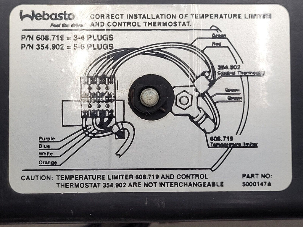 Webasto DBW2010.73 12V/60W 45000 Btu/h Coolant Heater Diesel Needs Some Work