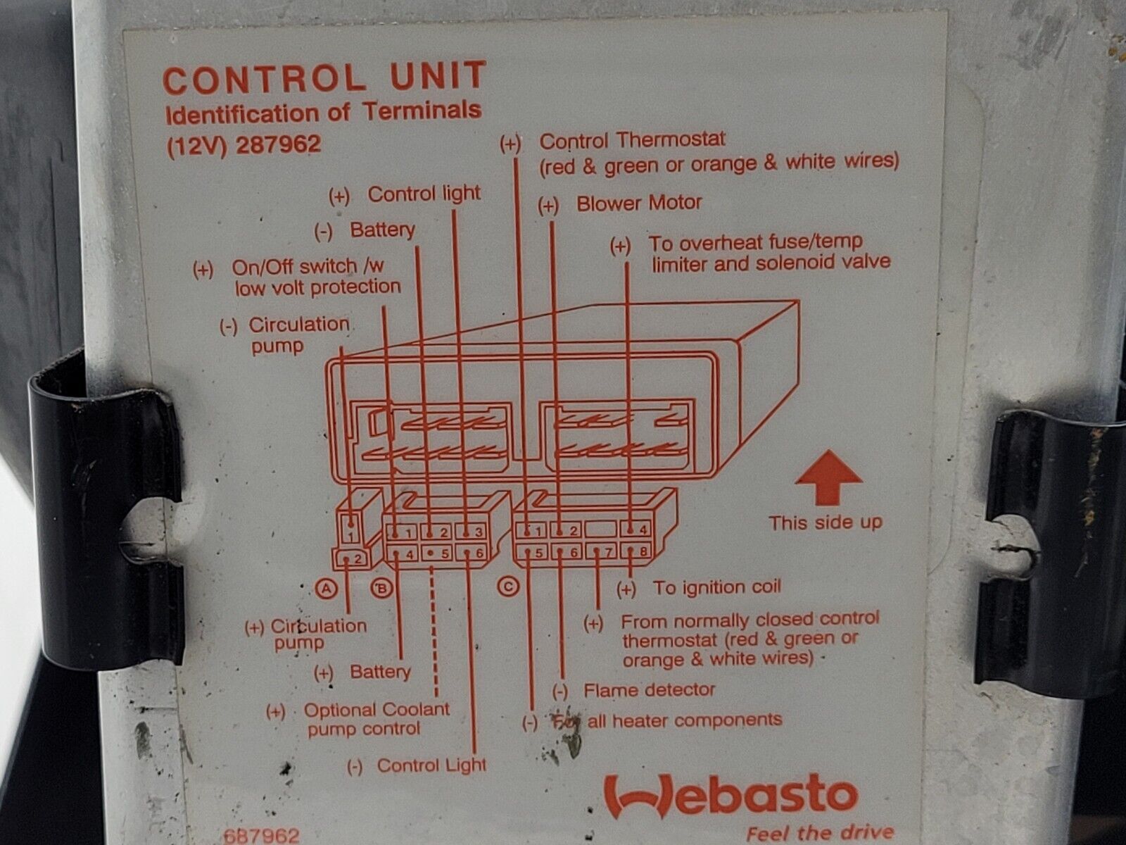 Webasto DBW2010.73 12V/60W 45000 Btu/h Coolant Heater Diesel Needs Some Work