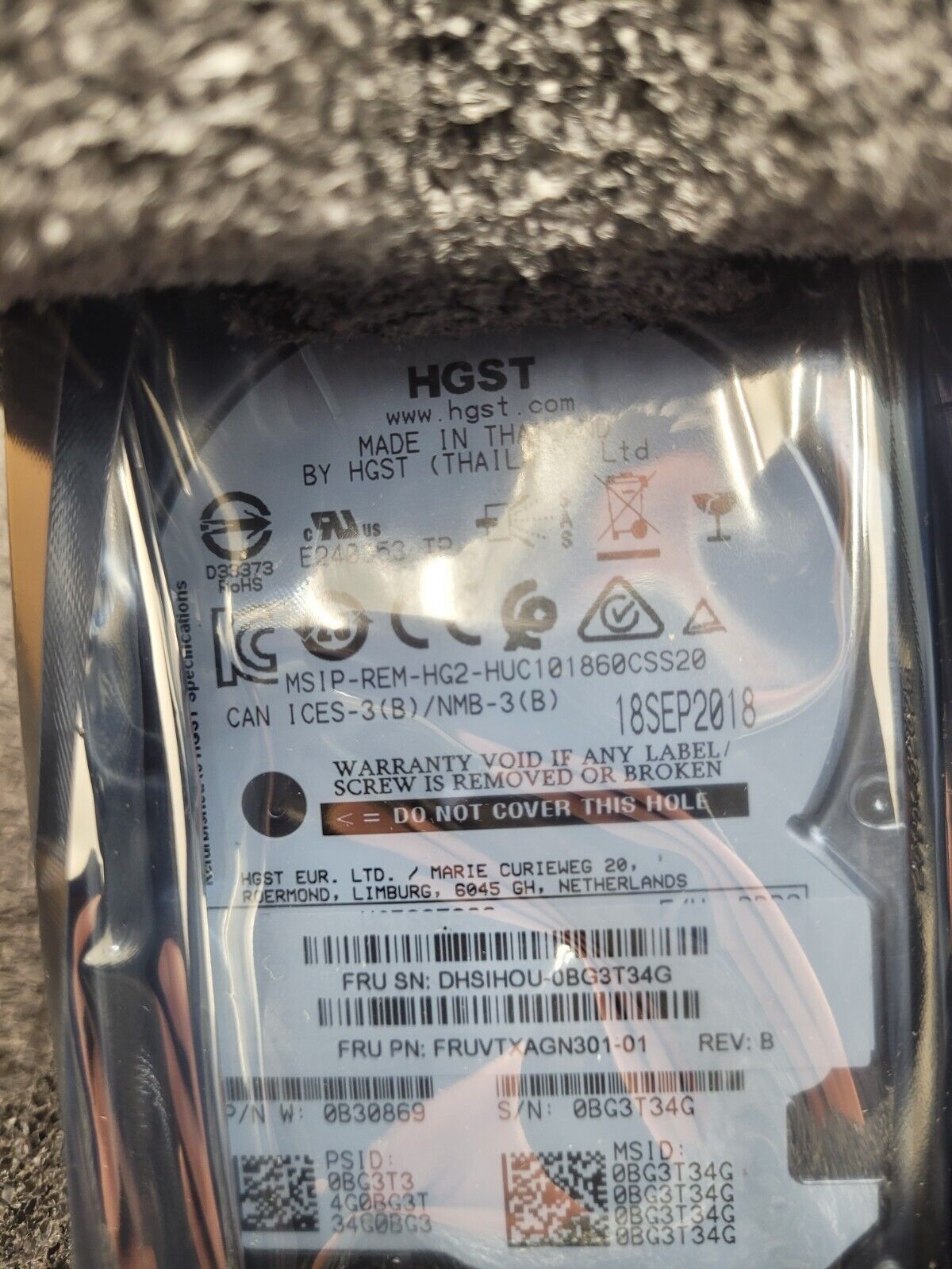 Hitachi HSGT 0B30869 HUC101860CSS20 600GB SAS 10K 12G 2018 Manufacture Date NEW