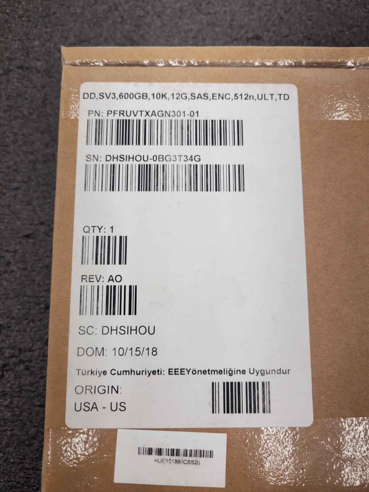 Hitachi HSGT 0B30869 HUC101860CSS20 600GB SAS 10K 12G 2018 Manufacture Date NEW