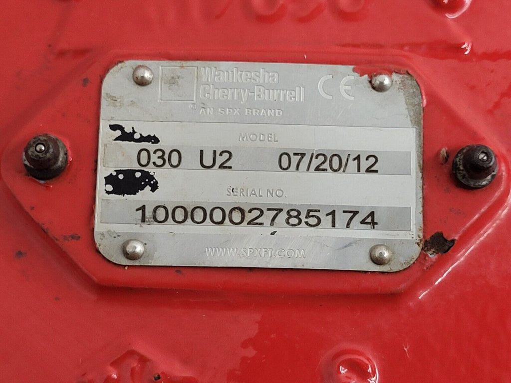 Waukesha Cherry-Burrell SPX 030 U2 Stainless Steel Positive Displacement Pump C