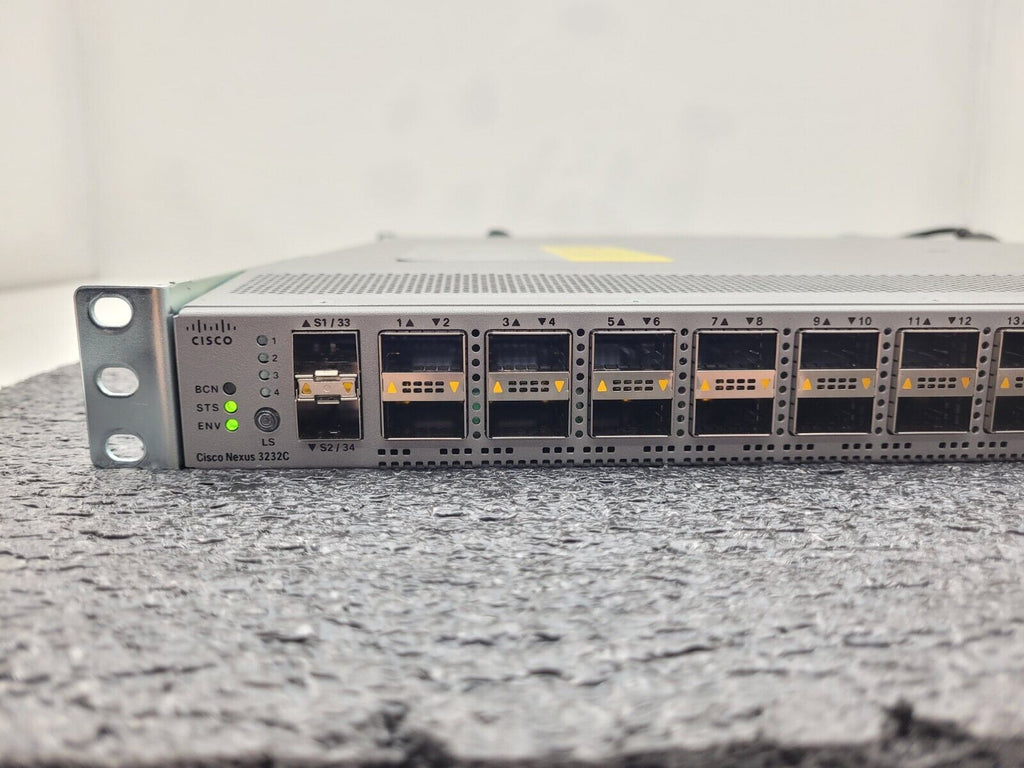 Cisco Nexus 3232C N3K-C3232C 32-Port 100G QSFP28 Network Switch Full Fans & PSUs