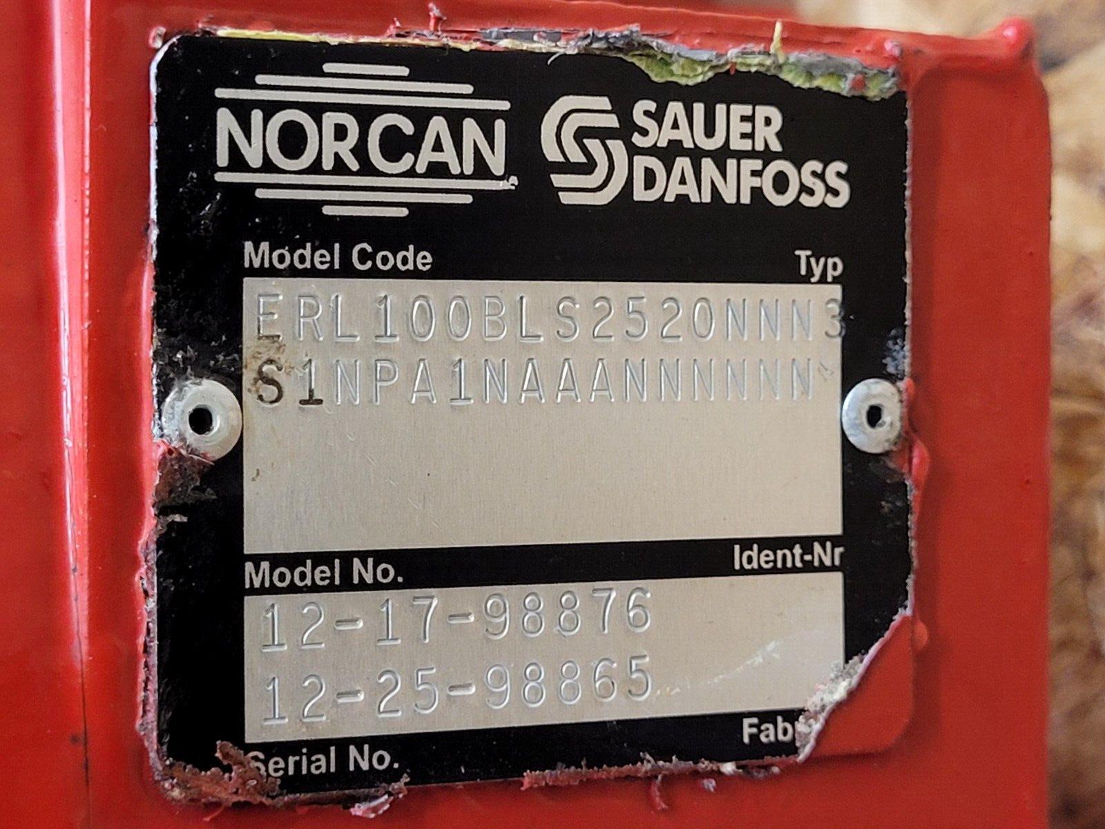Norcan Sauer Danfoss Hydraulic Pump ERL100BLS2520NNN3 Has Spline Damage Rebuild