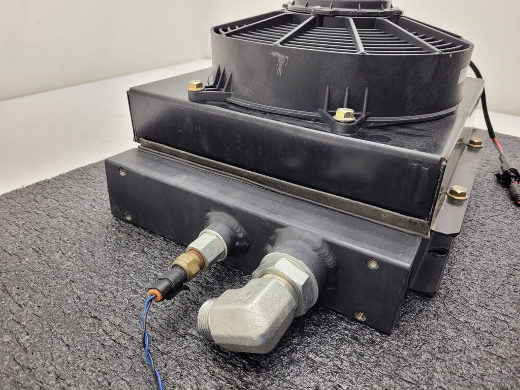 Adams Thermal Systems Hydraulic Oil Cooler Radiator 24105 + 12VDC Fan C