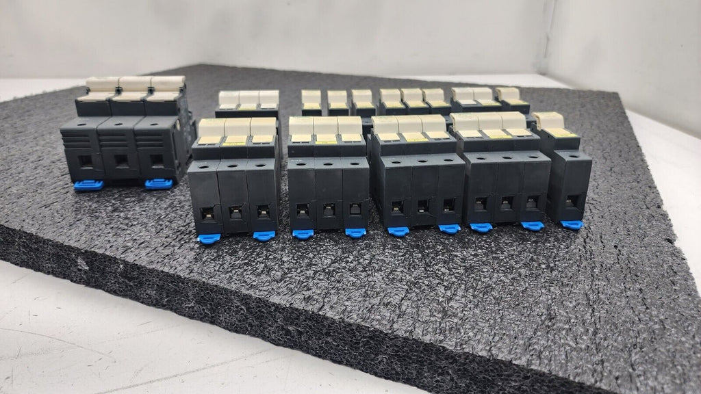 Schneider Electric DF101 DF103 DF143 Lot of 15 Fuse Holders w/ assorted fuses