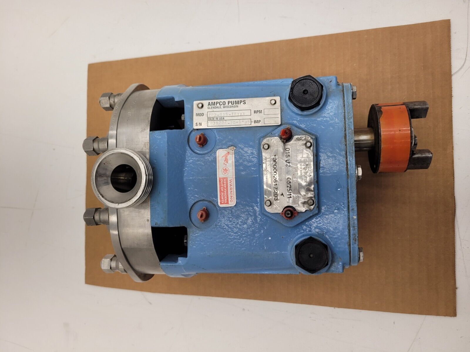 Waukesha Cherry-Burrell Ampco Rebuild SPX 015U2 SS PDP Needs Seals E